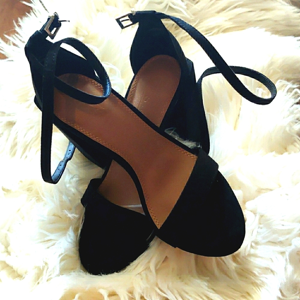 ASOS Black Open Toe Heels